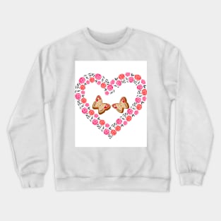 amazing rose and butterflies Crewneck Sweatshirt